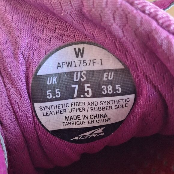 Altra Timp Trail Running Shoes Women’s 7.5 Purple Cushioned Sneaker EU 38 - Picture 7 of 12